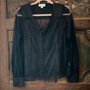 Black Sheer Women's Top